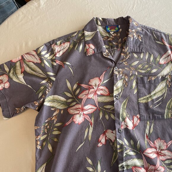 Men’s Hawaii Blues Vintage Floral Shirt – Size L – Light Purple – Excellent Cond - Picture 3 of 6